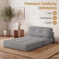 thumbnail image 6 of Giantex Convertible Folding Sofa Bed, Fold Out Sleeper Chair, Floor Sofa for Bedroom, Gray, 6 of 9