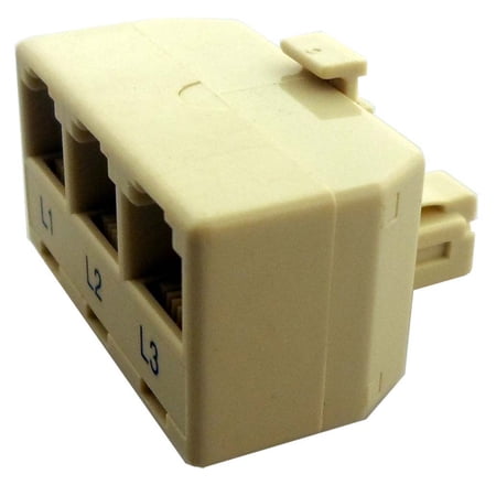 HAWK Modular Adaptor | Premium 3-Way Phone Jack | For Efficient & Organized Telecommunication | Ideal for Offices & Homes | Durable & Compact Design price history on PriceWatchPro