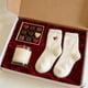 thumbnail image 4 of Calcetines blancos abullonados para San Valentín | Calcetines de forro polar grueso y acogedores para mujeres y niñas | Pack de 2 calcetines cálidos de invierno, 4 of 6
