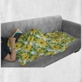 thumbnail image 6 of Yellow Flower Soft Flannel Fleece Blanket, Blooming Ranunculus Gardening Bedding Plants Leaves Watercolor Artwork, Cozy Plush for Indoor and Outdoor Use, 60" x 80", Yellow Fern Green, by Ambesonne, 6 of 6