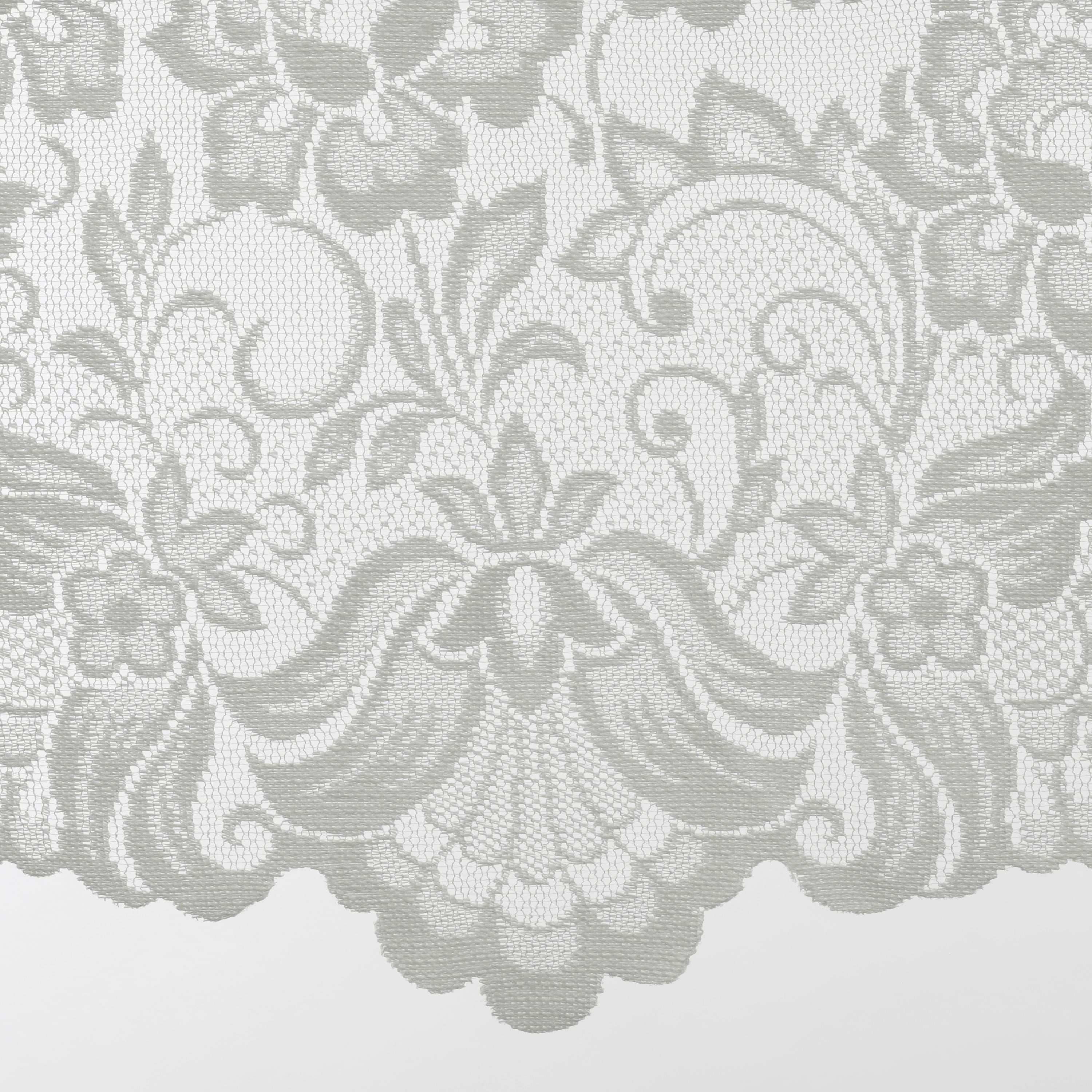 Louis Floral Lace Window Curtain Swag Pair 72" x 32" in White