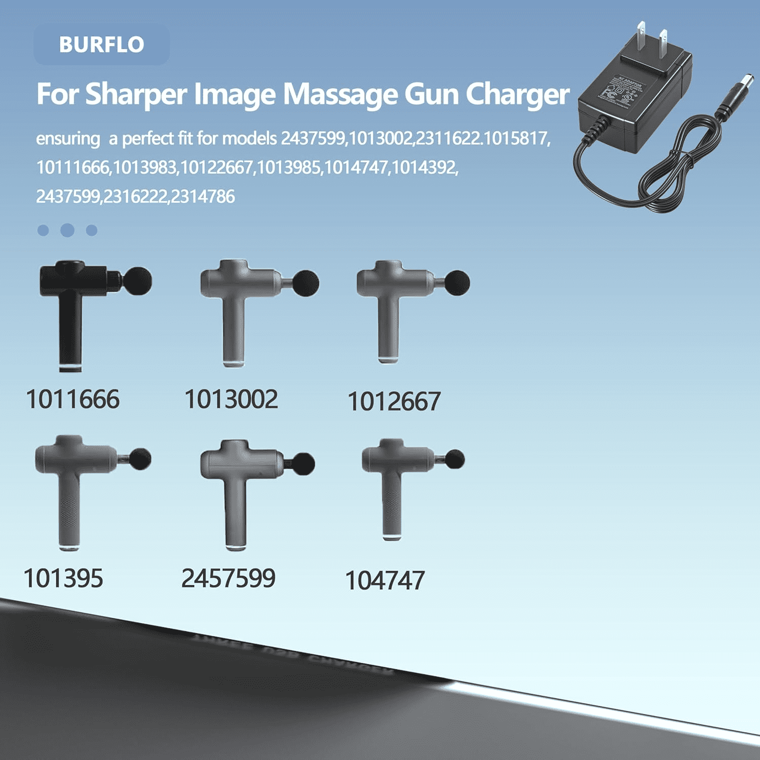 27V 1A Charger for Sharper Image Massage Gun Charger Compatible with 2437599 1013002 1015817 1011666 1012667 1013985 Power Percussion Deep Tissue Massager