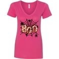 thumbnail image 3 of Inktastic Halloween Boo with Spiders in Web Women's V-Neck T-Shirt, 3 of 5