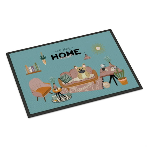 Cream French Bulldog Sweet Home Indoor or Outdoor Mat 24x36 CK7855JMAT