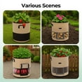 thumbnail image 6 of BSHAPPLUS Grow Bags 15 Gallon Potato Grow Bags with Clear Window with Handles Non-Woven Fabric Potato Bags for Growing Potatoes Tomato Vegetables Plant Pots, 3pcs, Khaki, 6 of 7