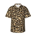 thumbnail image 1 of Balery Leopard Print Camisas hawaianas de manga corta para hombre, camisas playeras de corte holgado, camisas de vacaciones con botones,Small, 1 of 7