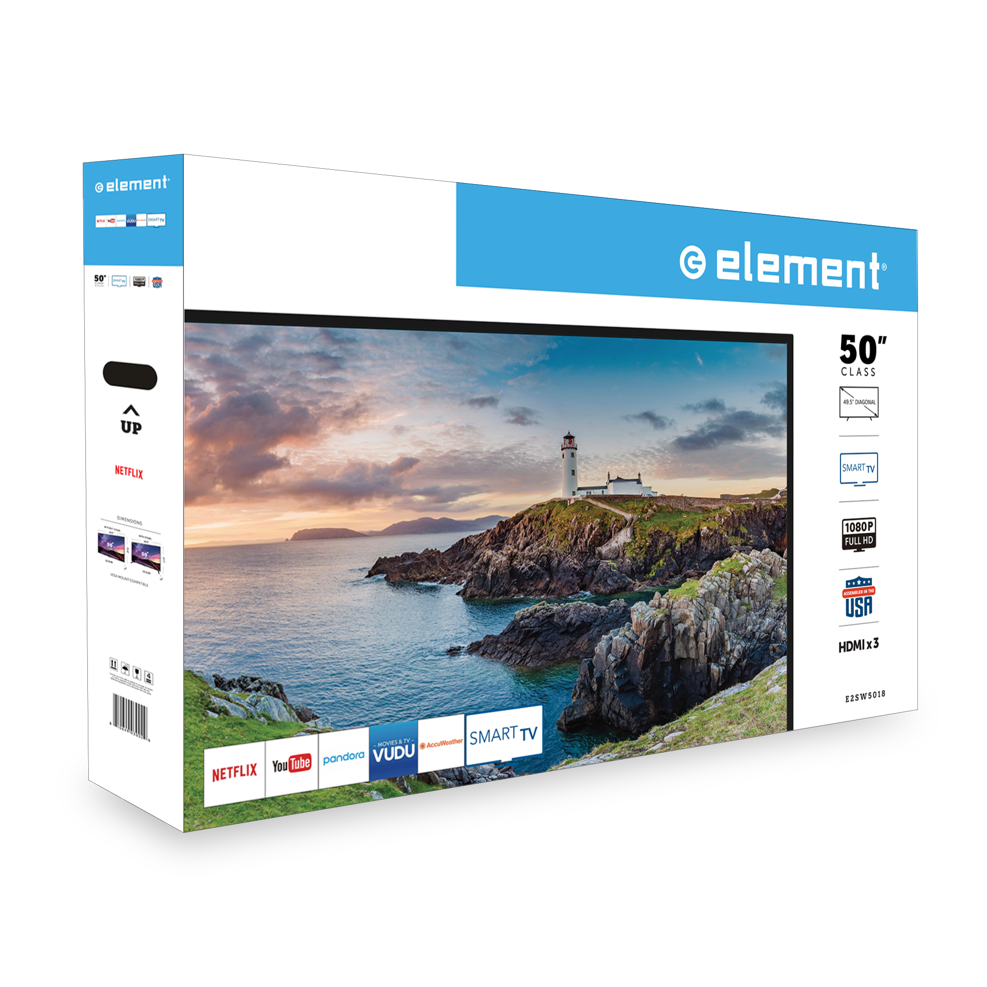 Refurbished Element 50 Class Fhd 1080p Smart Led Tv E2sw5018 Walmart Com Walmart Com