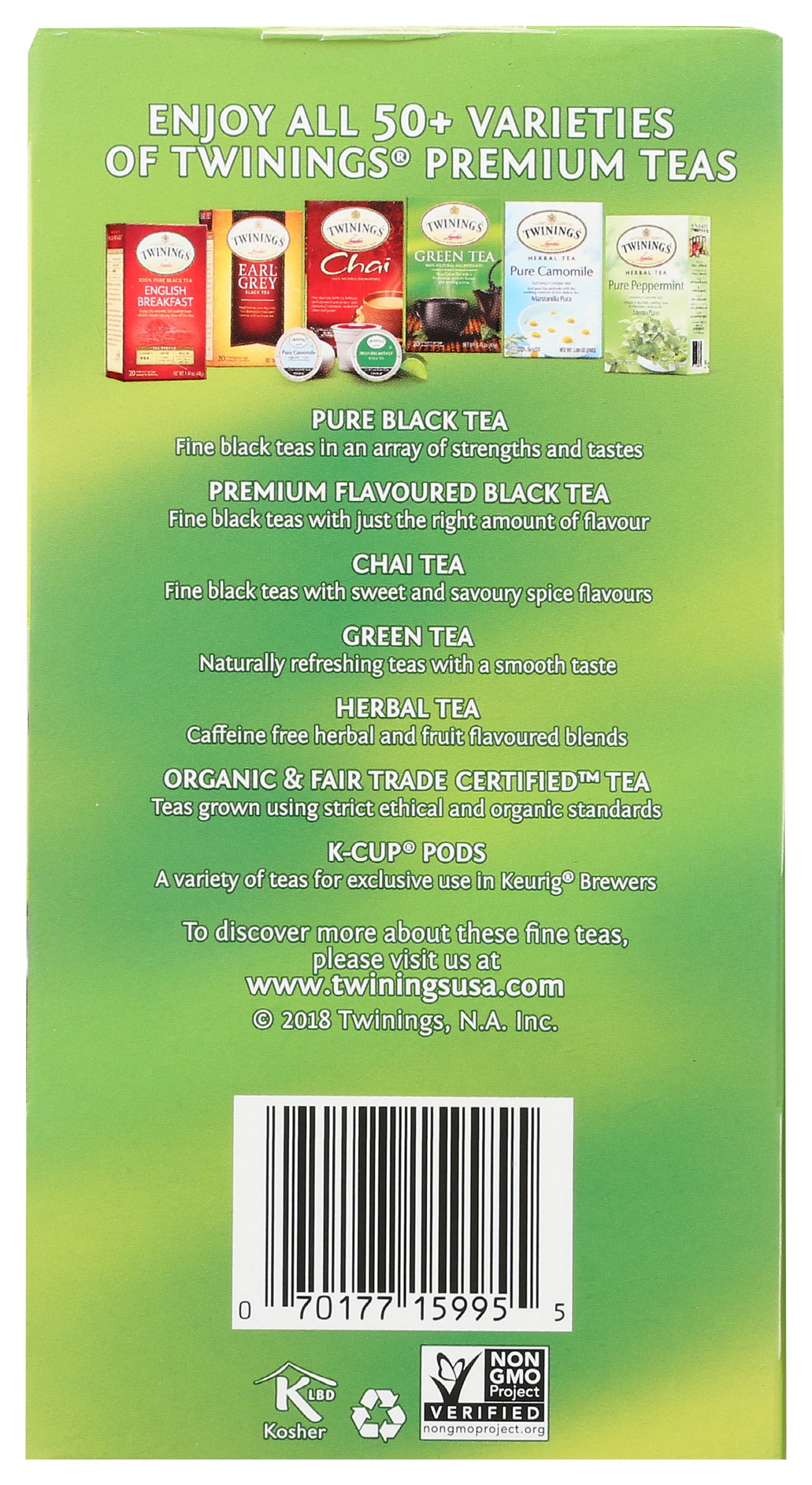 Pack of 6, Twinings Green Tea, 3.53 oz