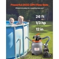 thumbnail image 2 of Bomba de filtro de arena VEVOR para piscina elevada 12 cm 2650 L/h, 2 of 9