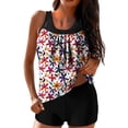 thumbnail image 2 of BRGZLK Womens Tankini Bathing Suits Tummy Control Floral Printed 2 Piece Swimsuits with Boy Shorts Modest Swimwear, 2 of 5