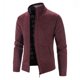 thumbnail image 2 of Suéter grueso de talla grande con forro polar para otoño e invierno, cárdigan de cuello alto, suéter casual coreano, abrigo para hombre, 2 of 5