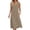 Khaki, variant on Kukoosong Women's Sleeveless V-Neck Midi Dress with Pockets, Casual Loose Fit Tank Dress for Summer, Beach Vacation Flowy Lightweight Sundress