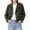 Army Green, variant on Women’s Cropped Wool Blend Coat Lapel Collar Double Breasted Button Jacket, Loose Casual Pea Coat Outerwear with Pockets