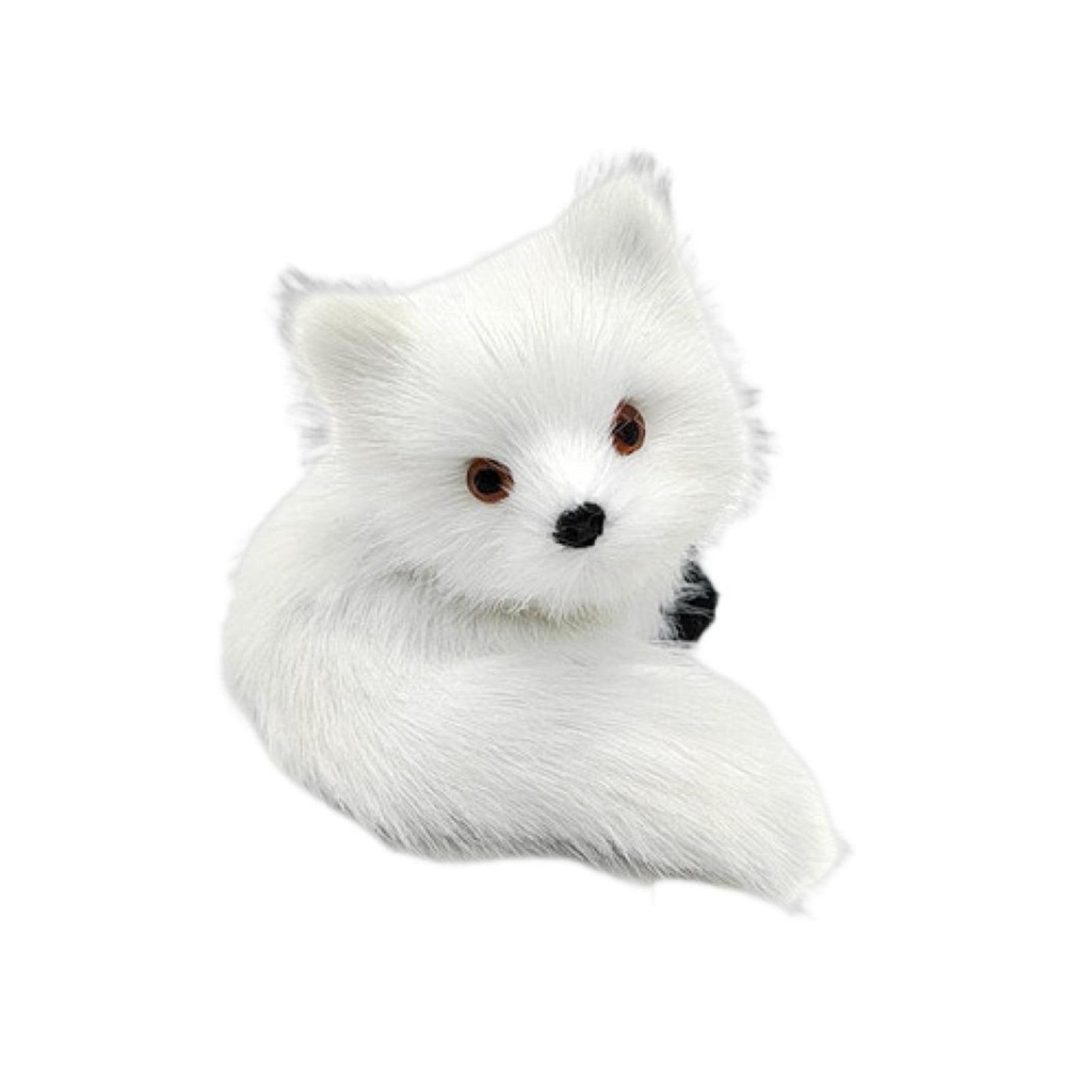 Realistic Simulation Fox Plush Toy Doll Furry Lifelike Animal