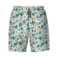 thumbnail image 4 of Lsque Mens Swim Trunks Floral In Teal Pattern - Bathing Suit Compression Liner - Beach Swim Shorts Swimwear - (S-3XL) - Stretch Quick Dry -Small, 4 of 9