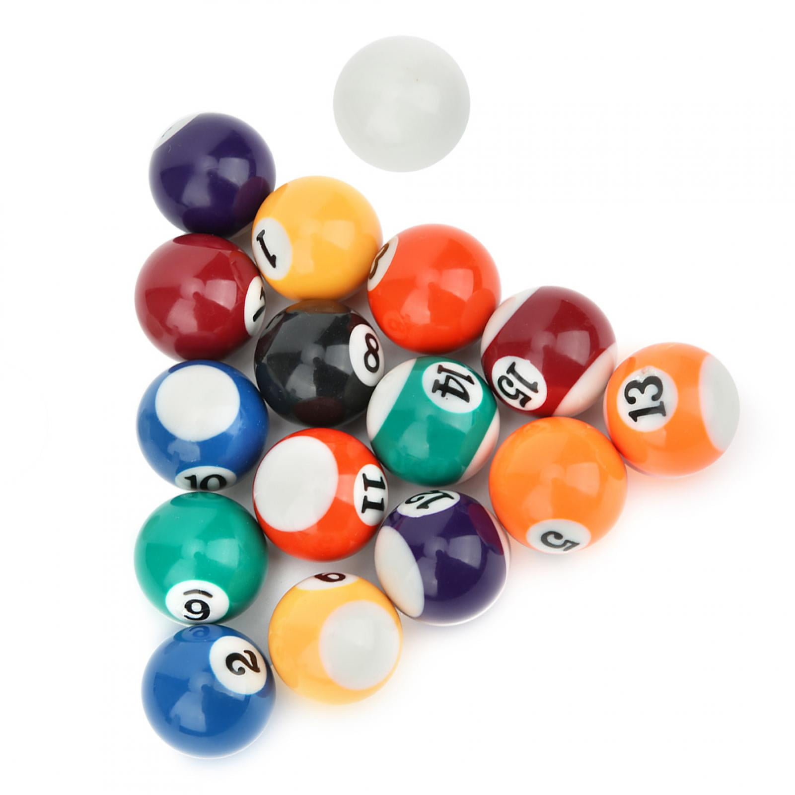 Billard Pool Balls,16 Pcs Resin Material 32mm Billiard Ball, Mini Pool