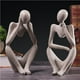 thumbnail image 3 of Estatua De Pensador, Escultura De Pensamiento De Resina, Adornos Artesanales Hechos A Mano, Decoración De Escritorio Para El Hogar, Oficina, Tiendas, Escaparate Methold HA022635-00, 3 of 7
