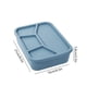thumbnail image 3 of Caja Bento para adultos para el almuerzo a prueba de fugas - Caja de preparación de comidas de silicona con 4 compartimentos, apta para microondas y lavavajillas, azul o roja, 8,26x6,3x2,28 pulgadas, 3 of 6