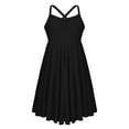 thumbnail image 4 of Fldy Kids Girls Criss Cross Ballet Dance Tutu Dress Gymnastics Dress Leotard Latin Lyrical Dresses Black 3XL, 4 of 7