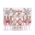 thumbnail image 3 of 40 piezas de adornos de bolas de Navidad/adornos colgantes para árboles de Navidad/decoración navideña para año Nuevo, cumpleaños, aniversario, fiesta Rosa, 3 of 8