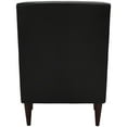thumbnail image 3 of Fox Hill Trading Emma Arm Chair, Black Faux Leather, 3 of 6