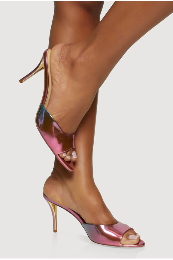 Women's Peep Toe Stiletto Mules