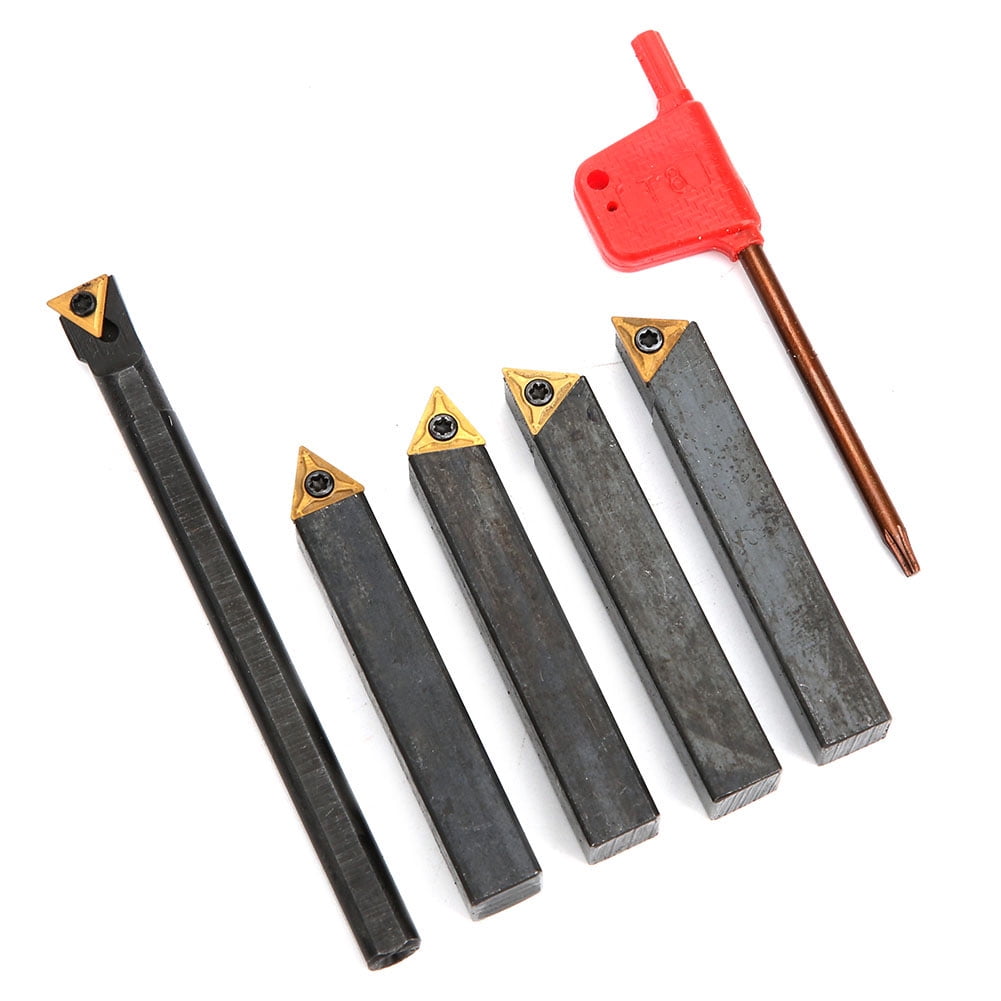 for Cutting Chamfering F4-1-10mm Turning Inserts 3 Cutting Surfaces Come with Storage Box Durable Carbide Lathe Tool