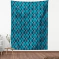 thumbnail image 3 of Ambesonne Abstract Fabric by the Yard Upholstery, Rhythmic Snake Skin Motifs, 3 Yards, Sea Blue Charcoal Grey, 3 of 4