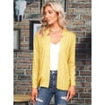 thumbnail image 7 of STARVNC Women Stand Collar Open Front Drop Shoulder Long Sleeve Blazer, 7 of 7