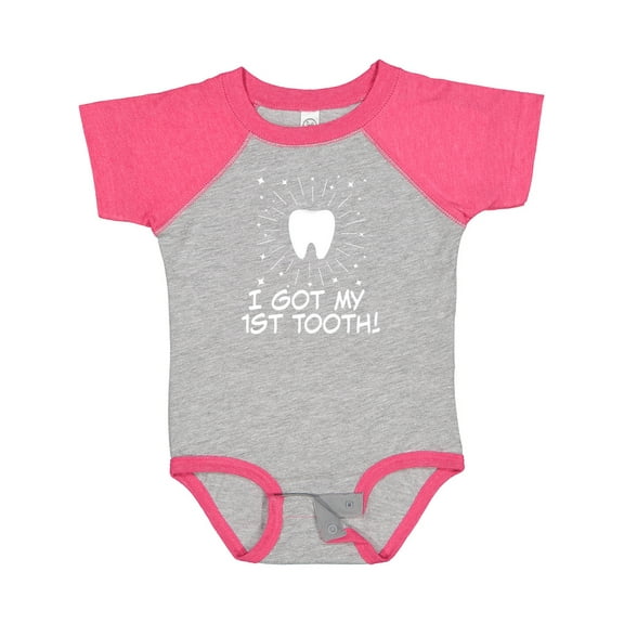 Inktastic I Got My First Tooth Announcement Boys or Girls Baby Bodysuit
