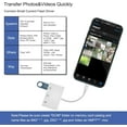 thumbnail image 3 of iPhone to USB Adapter, USB Adapter for iPad, 3 in 1 USB to Lightning Adapter, USB Adapter for iPhone Support iPhone/iPad/iOS 16, iPhone Camera Adapter Compatible Flash Drive iPad USB Adapter, 3 of 5