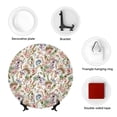 thumbnail image 4 of Gaeub Floral Print Ceramic Plate,Dinner Plates,Bone China Decorative Plates with Display Stand,Art Ceramic Ornaments for Wall Hanging Decoration-6in, 4 of 6