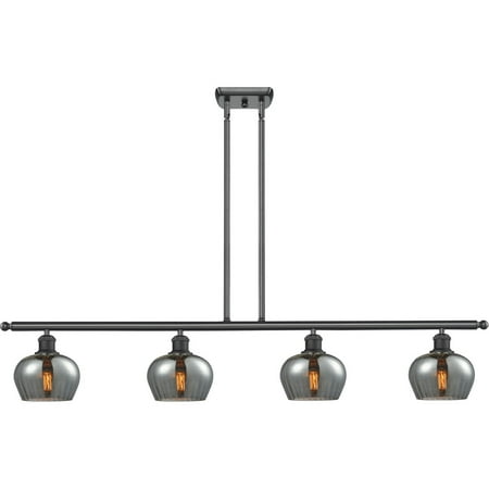 

Matte Black Tone Island Lighting 48 Wide Plated Smoke Glass Steel/Cast Brass/Glass Medium Base LED 4 Light Fixture