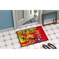 thumbnail image 2 of Carolines Treasures MW1086MAT Crab Hot Dang Door Mat Indoor Rug or Outdoor Welcome Mat 18X27 Doormat 18H X 27W, 2 of 2