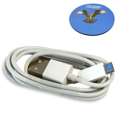 HQRP USB to micro USB Charging Cable (WHITE) for Intuos Pen and