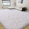 thumbnail image 3 of Janvonne 9x12 Red Fluffy Shag Area Rug, Ultra Soft Plush Fuzzy Shaggy Carpet for Living Room Bedroom, Non-Slip Floor Rug for Kids Girls Room Nursery, Cozy Indoor Home Decor, 3 of 8