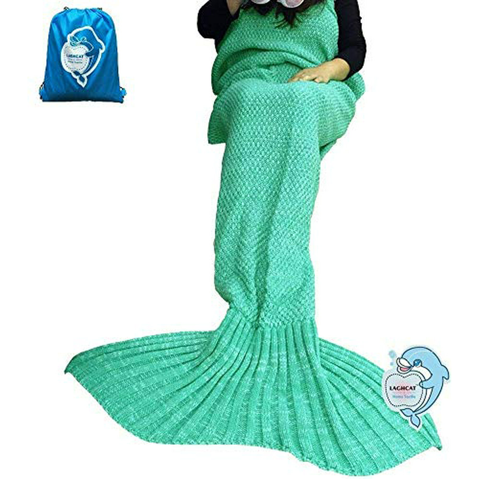 Laghcat Mermaid Tail Blanket Crochet Mermaid Blanket For Adult