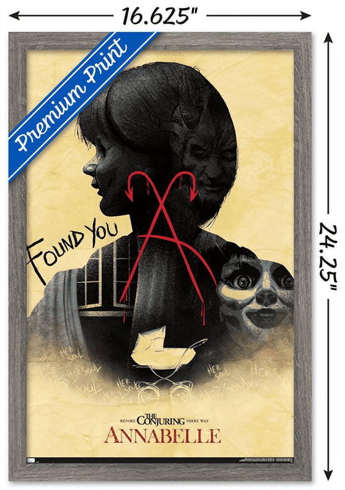 Annabelle - Found You Wall Poster, 14.725" x 22.375", Framed
