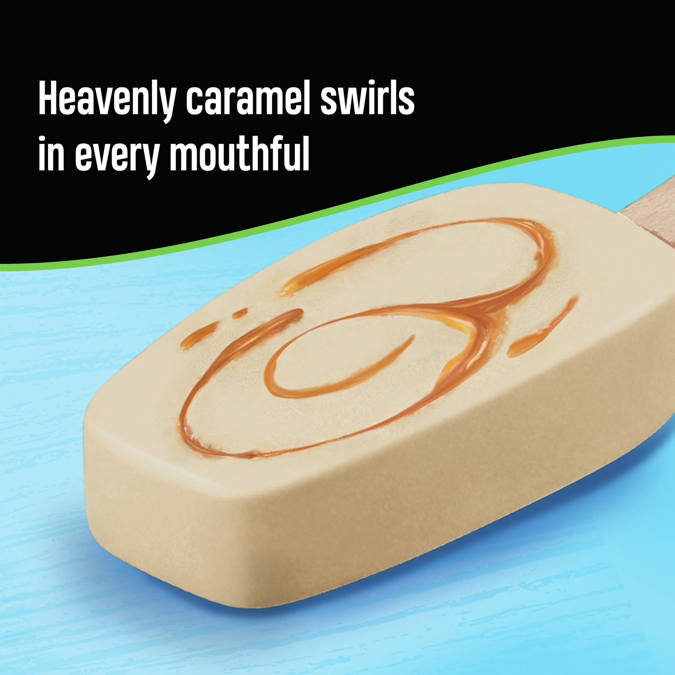 Breyers CarbSmart Creamy Caramel Swirl Ice Cream Bars Frozen Desserts, 6 Count