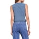 thumbnail image 3 of CHALECO DE JEAN SIN MANGAS CON CUELLO EN V PARA MUJERES INSPIRAR CHIC CON BOLSILLOS DE SOLAPA Y BOTONES EN LA CINTURA TALLA L AZUL, 3 of 6