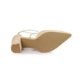 thumbnail image 5 of BLISSFUL STEP Women's Pointed Toe Cross Strap Block Heels Pumps Beige 7, 5 of 7