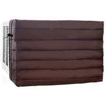 XmhyTop-A Indoor Air Conditioner Cover, AC Unit Window Cover-Brown