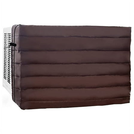 XmhyTop-A Indoor Air Conditioner Cover, AC Unit Window Cover-Brown