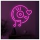 thumbnail image 1 of Letrero De Neón LED Con Diseño Disco Música, Vinilo Para Pared, Corazón Musical, Luz Para Habitación, Escaparate, Entrada Comercial 50cm, 1 of 2