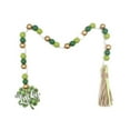 thumbnail image 3 of St Patrick's Day Wood Beads Ornaments-Shamrock Pendant Wooden Bead Garland Farmhouse Ornaments Tassels Beaded Garland for Home Decoration, 3 of 8