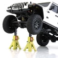 thumbnail image 3 of 2-Piece Yellow Metal Simulation Jack Stands for 1/24 Remote Control Tracked Vehicles - Die-Cast Model Car Repair Tools, 210×210×5.3mm, 13g Each, Plastic Package Included, 3 of 5