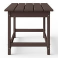 thumbnail image 3 of WestinTrends Malibu Outdoor Coffee Table, 35" x 17.5" All Weather Poly Lumber Patio Adirondack Coffee Table for Garden Lawn Porch Balcony, Dark Brown, 3 of 15