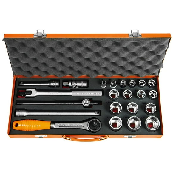 Estuche de Dados Hexagonales Tramontina PRO 1/2 pulg 22 Piezas