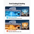 thumbnail image 2 of VEVOR RV Air Conditioner, 15000 BTU RV AC Unit, 120V Non-Ducted Rooftop Air Conditioner with Cooling and Heating, Four-Way Airflow, PTC Heating Module, White, 2 of 9
