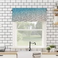 thumbnail image 4 of Sea Water Wave Curtains for Bedroom Living Room, Beach Theme Cafe Curtains Bathroom Curtains Window Rod Pocket Short Curtains Coastal Valance Curtains Kitchen Window Curtains Over Sink 54x18in,1 Panel, 4 of 6